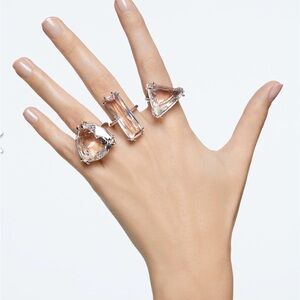 NEW! Swarovski Crystal Mesmera Trio Ring Set